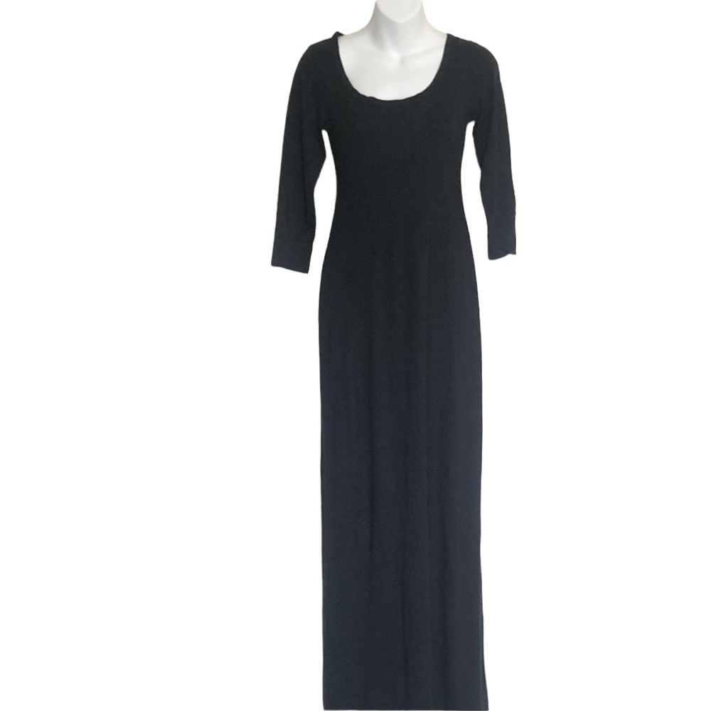 Marine Layer Black 3/4 Sleeve Maxi Dress Sz S